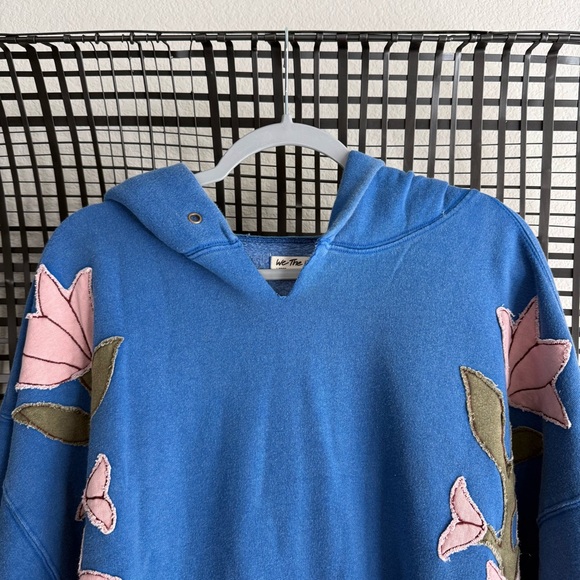 Free people We The Free It's A Vibe Flowers Hoodie cobalt blue - Picture 3 of 11